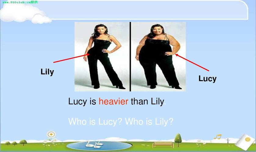 lily lucy lucy is heavier than lily. who is lucy? who is lily?