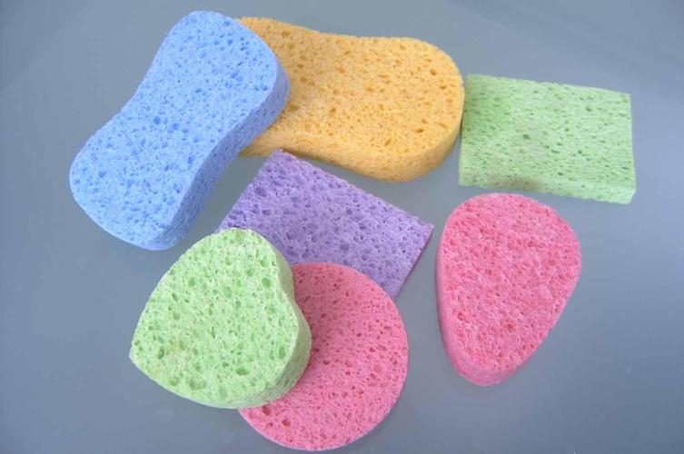 high water absorption colorful bamboo fiber cleaning sponge