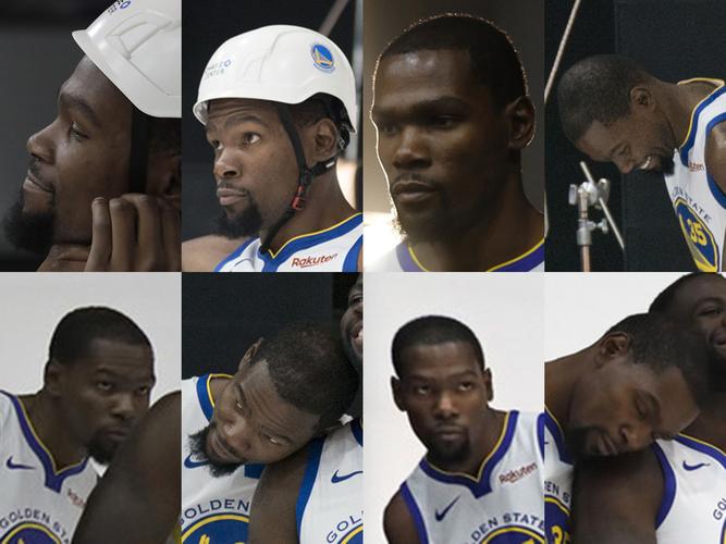 nba球星大头照:詹皇表情丰富 杜兰特格林秀恩爱