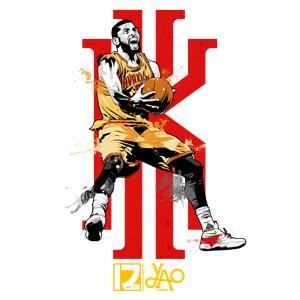 凯里欧文黑白个性头像