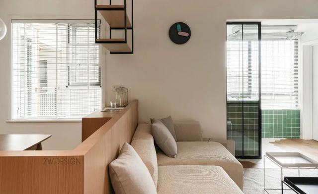 原创105㎡现代简约横厅户型巧设计卡座做沙发墙舒适宽敞大方