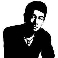 黑白铅笔画简约冷漠陈小春头像