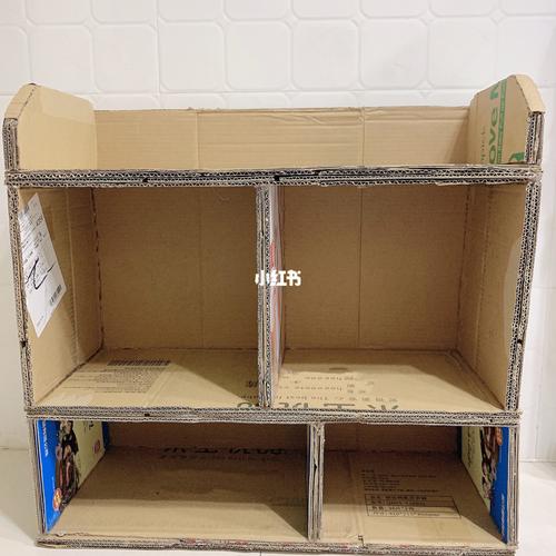 92纸箱做书架_书架_纸箱手工_兴趣爱好_手工