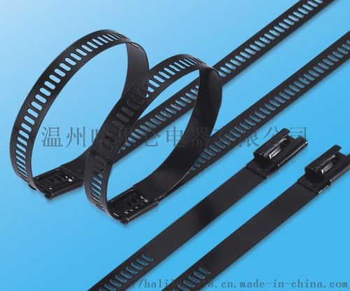 不锈钢喷塑扎带-阶梯型多重锁紧式 单勾锁紧式