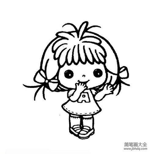 来源好看视频-儿童简笔画教程 跳芭蕾舞的可爱小女孩简单好看 2