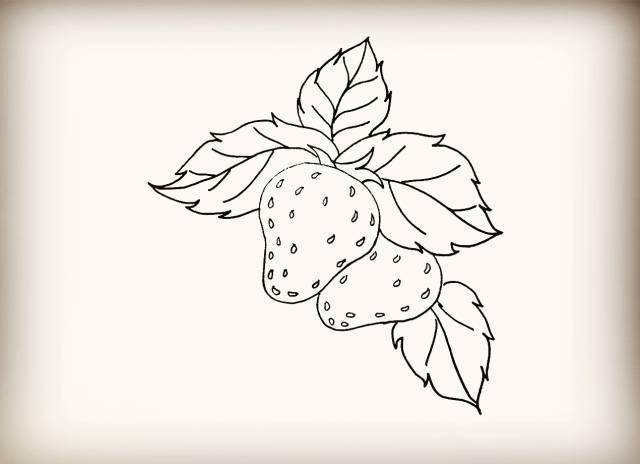 简笔画-草莓_果实