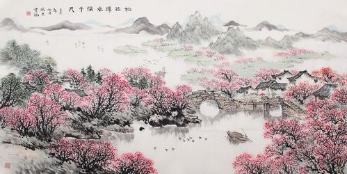 张志《桃花潭水深千尺》著名山水画家
