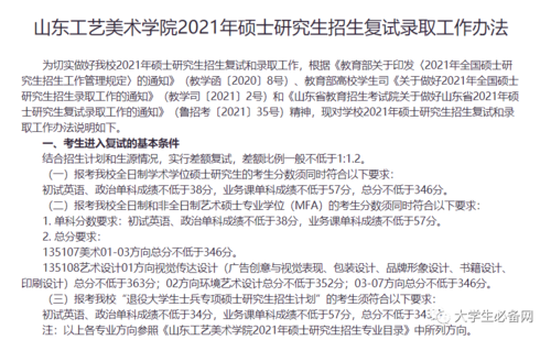 2021山东工艺美术学院研究生分数线(含2019年复试)