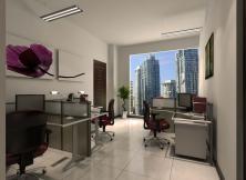 90平方地中海客厅餐厅一体装修效果图