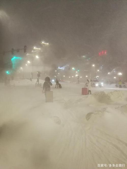 哈尔滨,暴风雪中