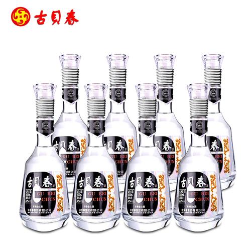 古贝春42度银三角浓香型白酒光瓶白酒500ml*8瓶 整箱购买价格