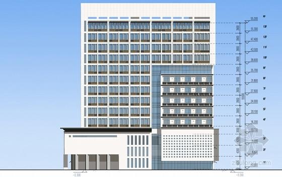 13层省中医重点专科医院立面图