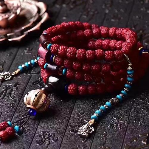 藏式机刷108颗金刚菩提手链