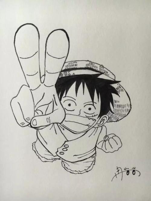 海贼王绘画图片简单