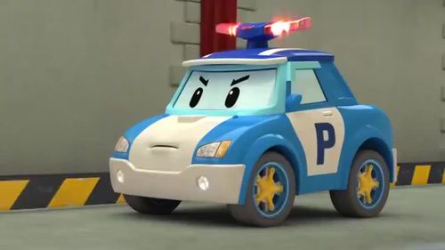 变形警车珀利森林起火了这样下去可不行树木会被烧光的