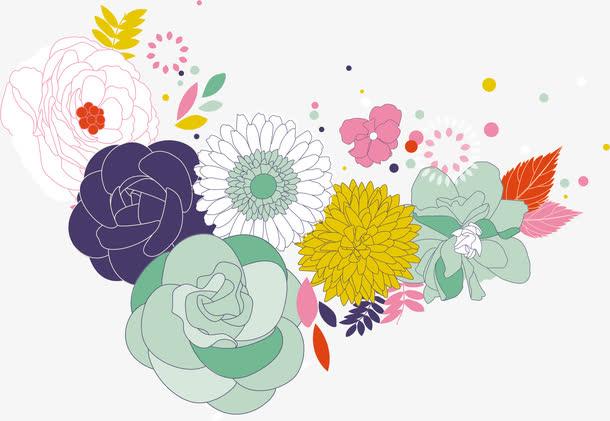 关键词 : 花手绘花花簇