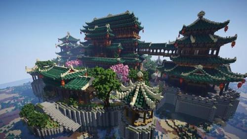 我的世界:国风建筑复杂度超欧洲城堡十倍,制作工时却
