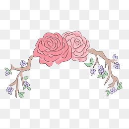 玫瑰蔷薇卡通植物