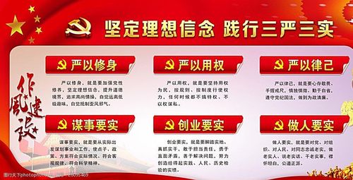 坚定理想信念践行三严三实图片