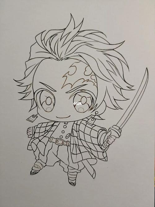 q版炭治郎_鬼灭之刃_马克笔_文化_绘画