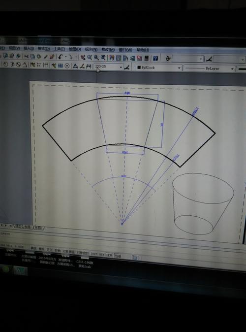 上口直径40cm下口直径26cm高30cm变径头的放样