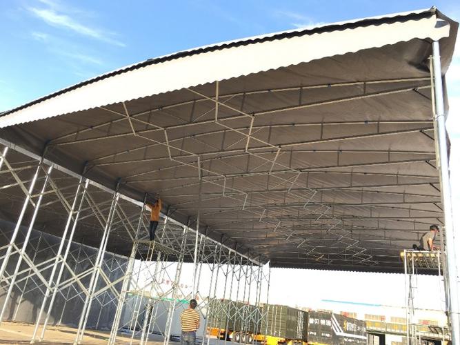 山东济南电动雨棚大型户外雨蓬排挡篷遮阳棚