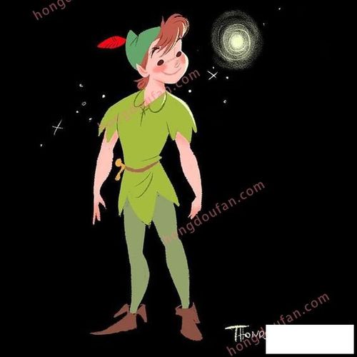 彼得潘 迪士尼卡通动画简笔画大全_动漫人物_儿童简笔画大全_可乐云