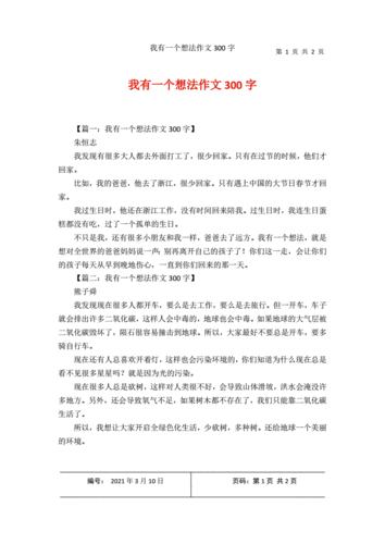 我有一个想法作文300字.docx 2页