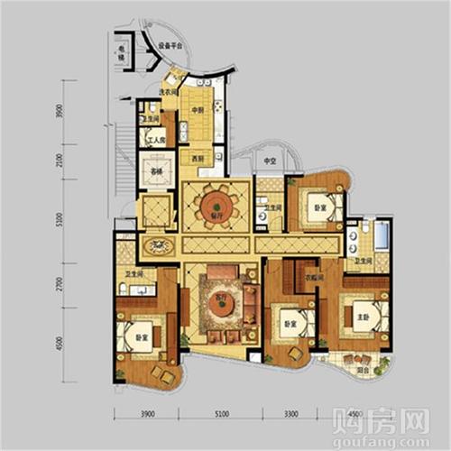 杭州新楼盘 杭州江干新楼盘 杭州东方御府楼盘  户型图  (1) 居