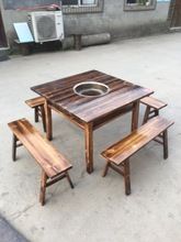 批发二手火锅桌椅碳烤木火锅桌椅板凳