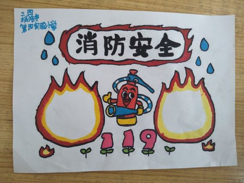 2018级4班 消防手抄报——"消防在我心中"