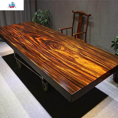 巴花实木茶桌茶台胡桃木办公会议书餐桌原木红花梨1米8奥坎大板 泰