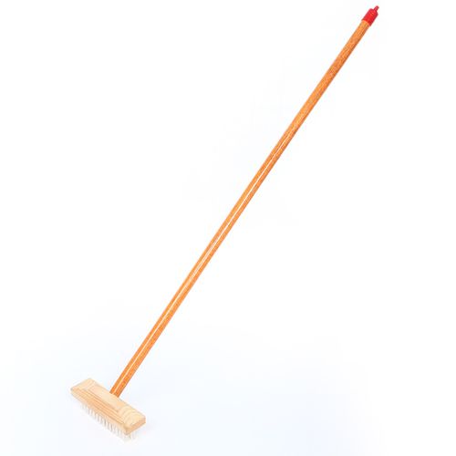 洗地刷刷子 地刷木质硬毛清洁浴室瓷砖厨房卫生间长柄刷地板刷