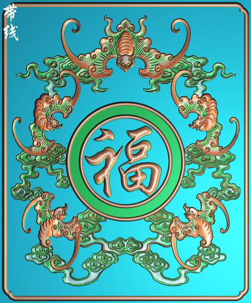 bf-462五福蝙蝠福字门板精雕图五福靠背精雕图五福门板精雕图五福背板