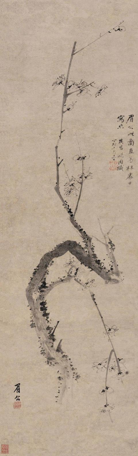 褒贬不一的明末"隐士"陈继儒,墨梅之艺超过董其昌