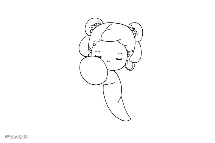 汉服小女孩简笔画画法步骤