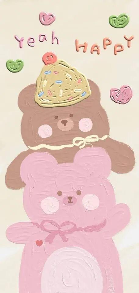 超级可爱卡通壁纸聊天背景图:快乐就是这么简单