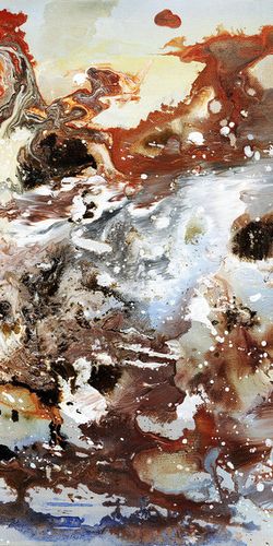 玄关抽象油画背景墙壁画