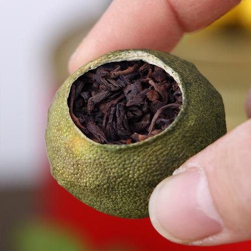 筱青柑茶叶旗舰店 新会陈年小青柑普洱茶熟茶陈皮普洱茶叶柑普茶桔普