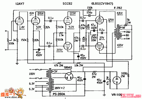 和田茂氏电子管前级放大器电路图相关元件pdf下载:ecc8312ax7ecc8212