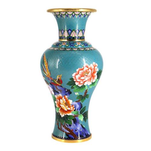 景泰蓝花瓶锦绣中华瓶掐丝铜珐琅家居商务外事礼品景泰蓝