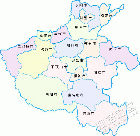 河南省行政区划图