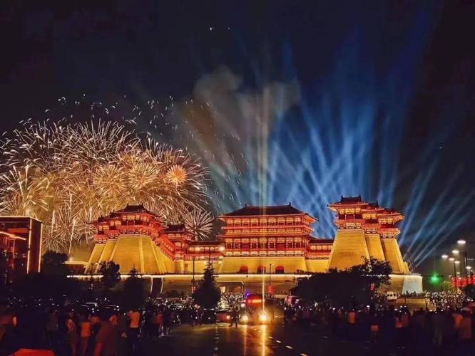 每晚八点,隋唐洛阳城国家遗址,洛邑古城,应天门,定鼎门,九洲池,龙门