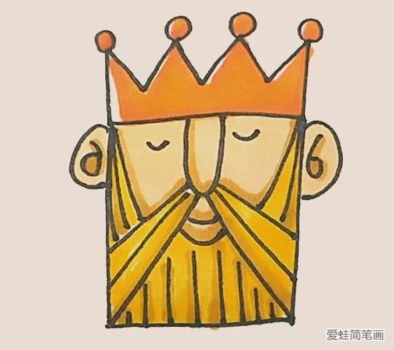 简笔画之国王 – 爱娃简笔画