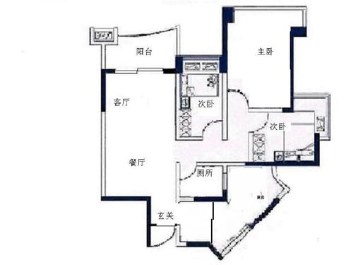 南岸区 雅居乐国际花园3房175万二手房户型图