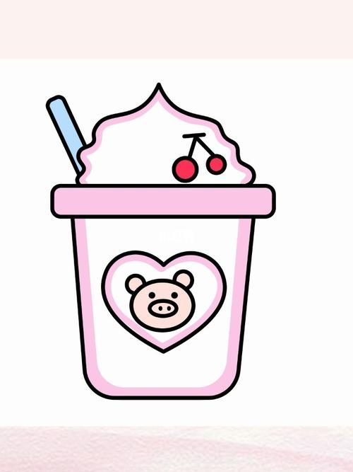 雪顶奶茶简笔画_简笔画_奶茶_人文_绘画