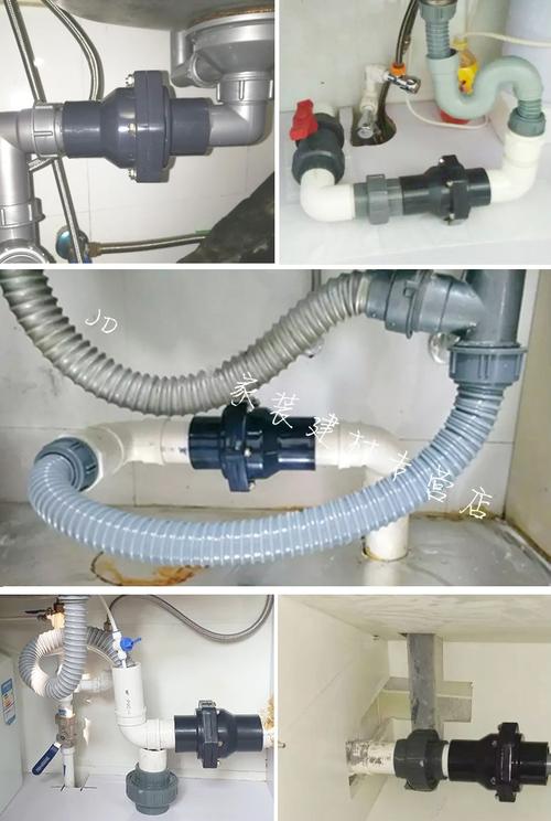 定做【京选好物】pvc止回阀厨房下水道逆止阀翻板式排水管单向阀50防