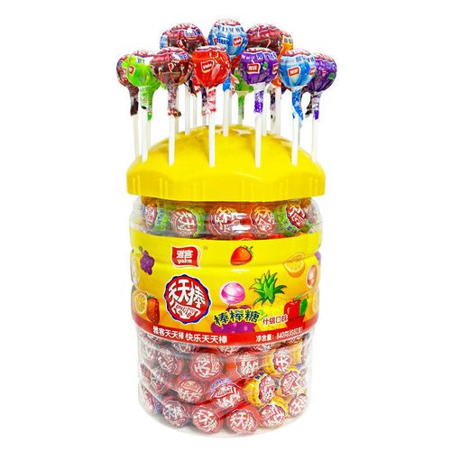 雅客天天棒桶装儿童礼物喜糖果真知棒可乐酸奶果味什锦口味棒棒糖