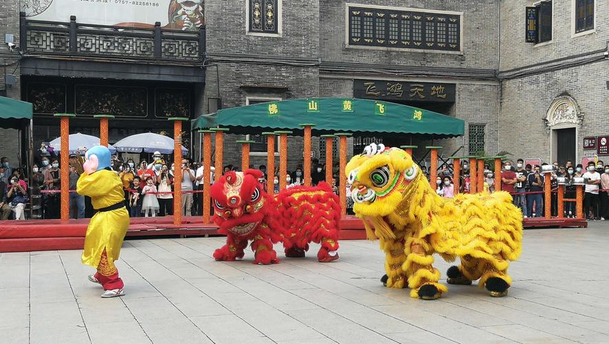 佛山祖庙黄飞鸿武术醒狮表演(2020,10,31)
