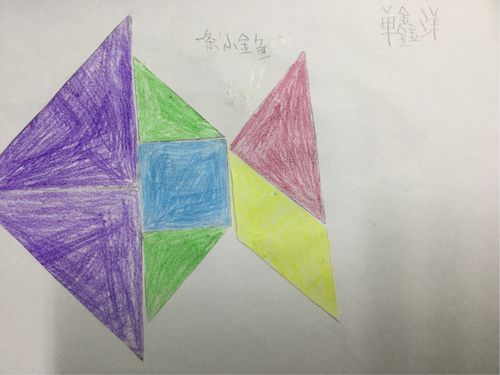 海港区鲤泮庄小学一年级数学创新作业—平面图形拼贴板